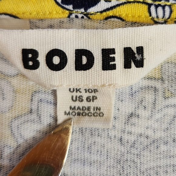 EUC BODEN FLORRIE JERSEY DRESS YELLOW NAVY SZ 6 - Picture 10 of 12